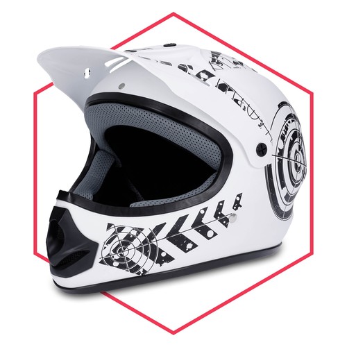 Motorradhelm weiß schwarz - motorradhelm,