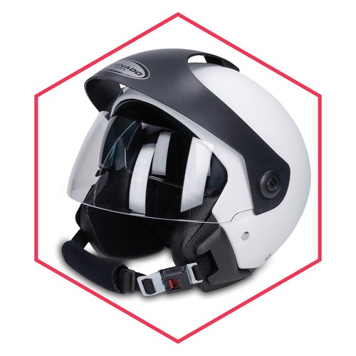Jethelm weiß motorrad - motorrad, roller