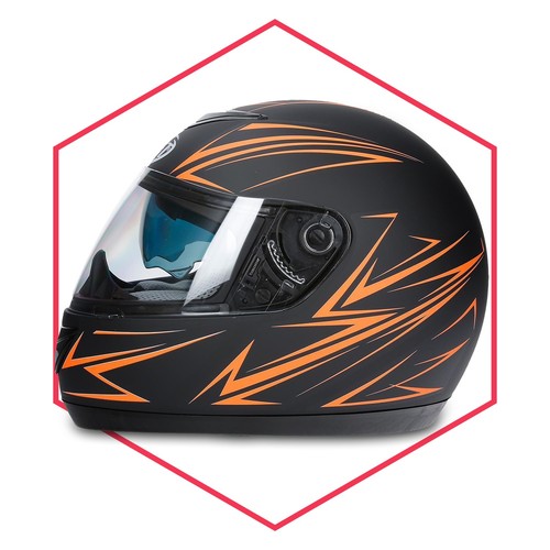 Integralhelm schwarz orange - integralhelm, schwarz-orange