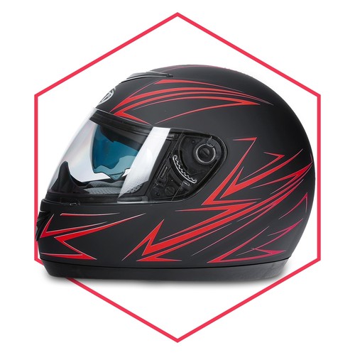 Integralhelm schwarz rot - integralhelm, matt
