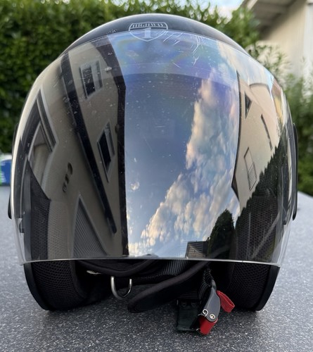 Motorradhelm schwarz mit - motorradhelm,